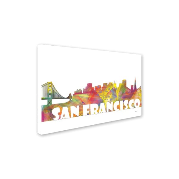 Marlene Watson 'San Francisco Skyline Mclr-2' Canvas Art,30x47